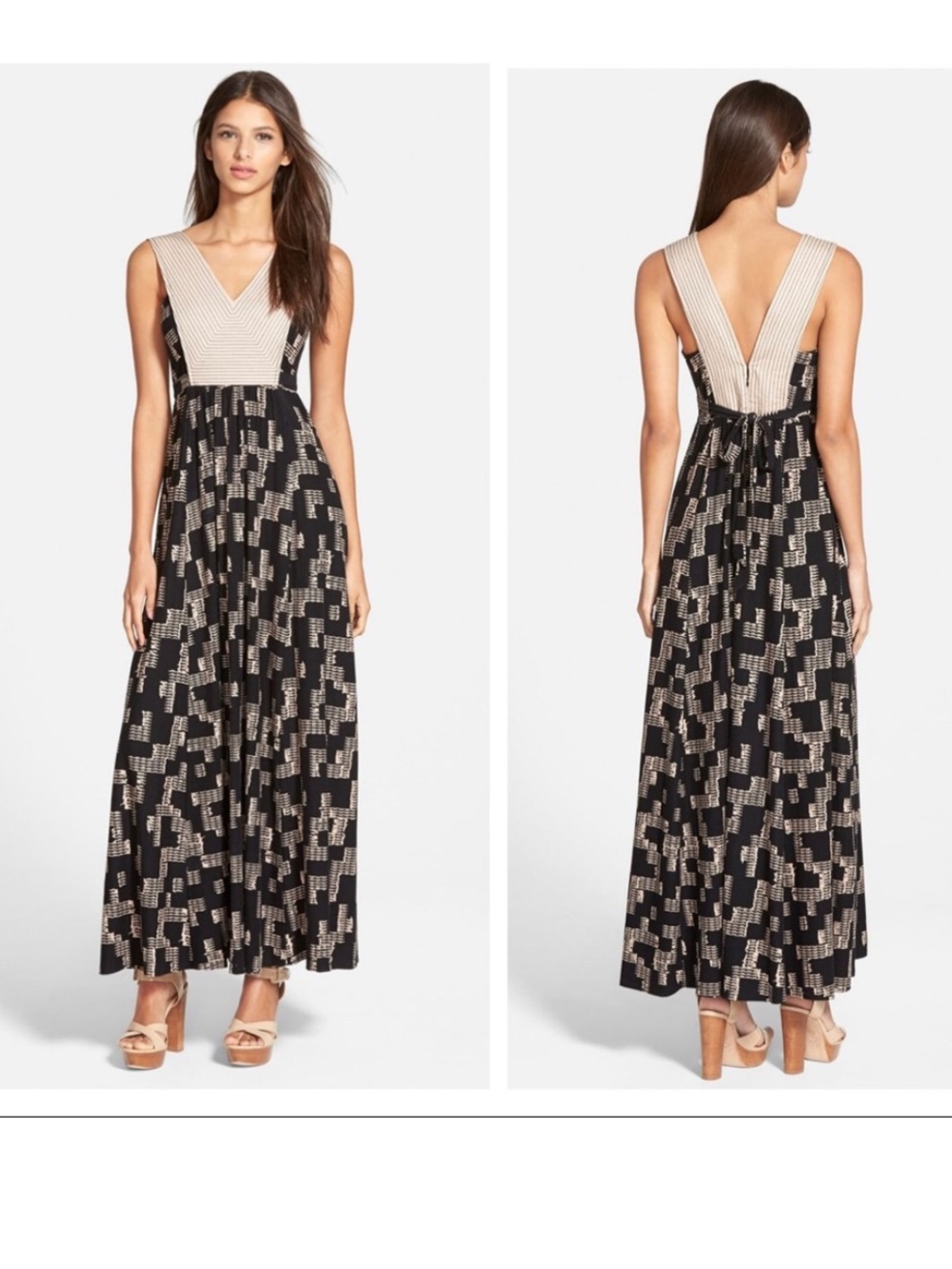 Anthropologie Plenty by Tracy Reese Tribal Print Maxi Dress Size Medium